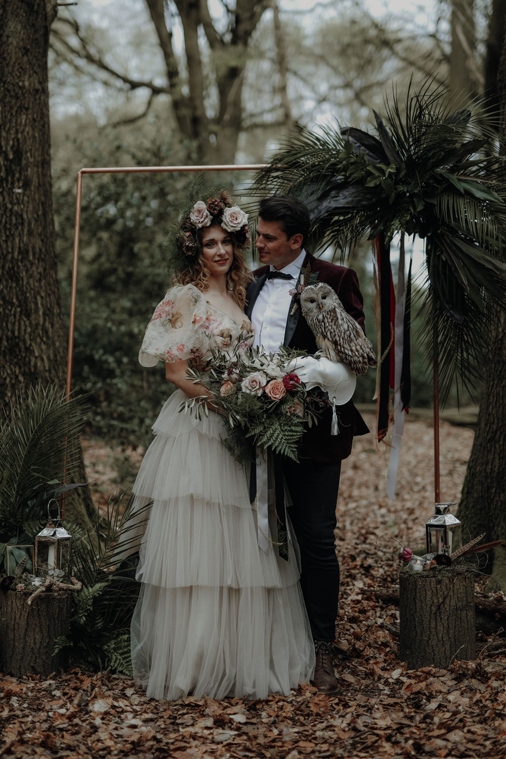 Modern Gothic Wedding Ideas in the Woods