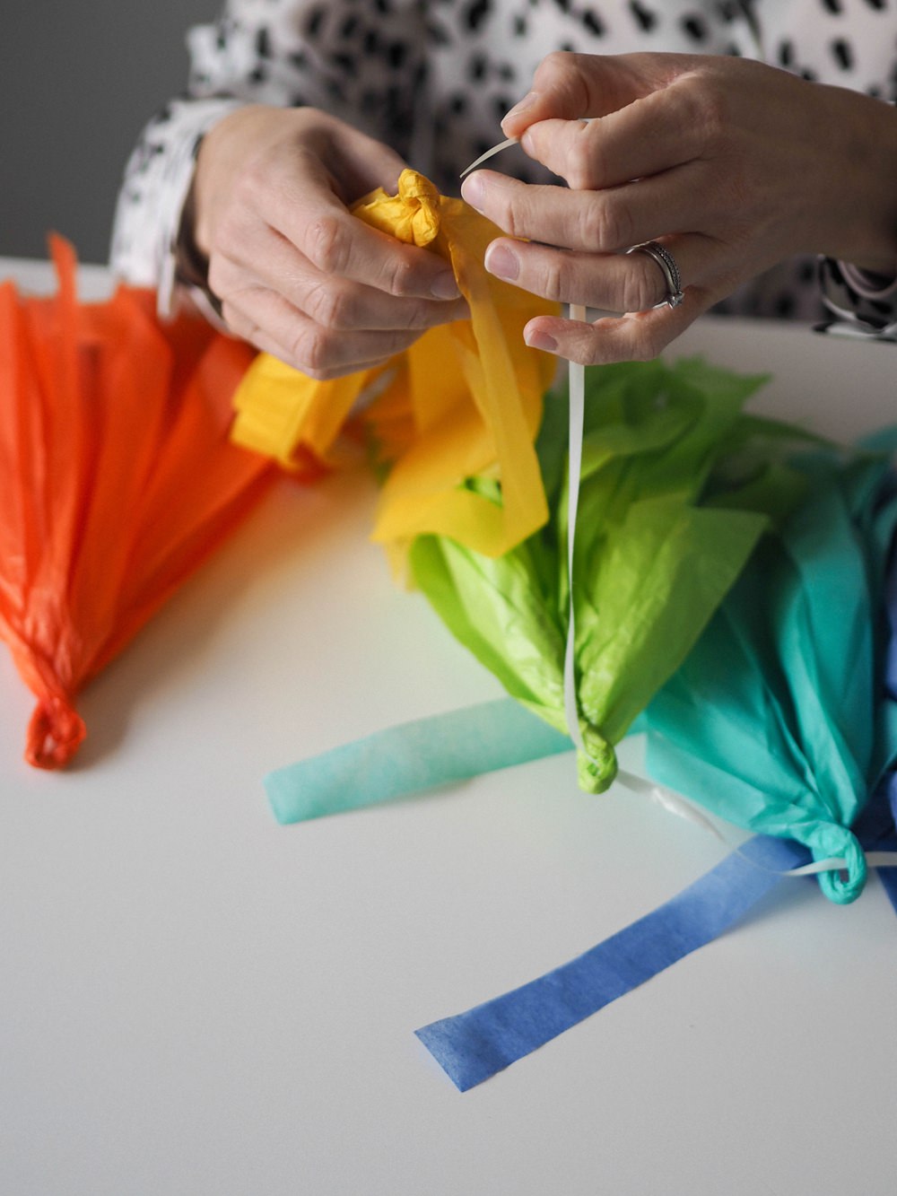 DIY Tutorial: How to Make a Tissue Pom Pom Garland