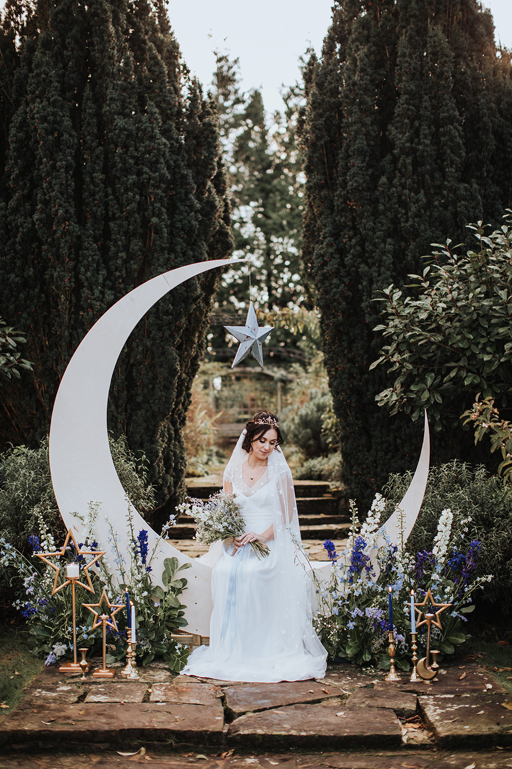 Moon & Stars Wedding Ideas in Classic Blue & Gold