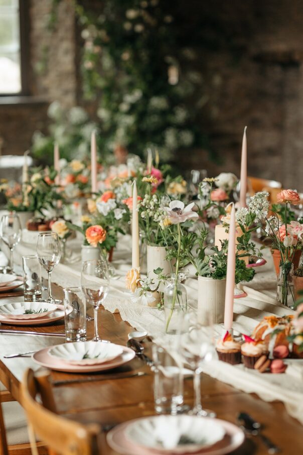 Spring Pastel Flowers Table Decor Cakes Gem Hicks Photography