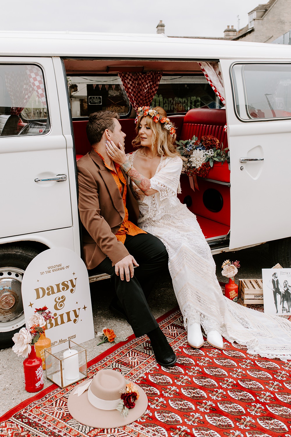 Campervan Transport Daisy Jones Six Wedding Ideas Caroline Opacic Photography